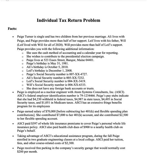 PAIGE TURNER TAX RETURN SOLUTION Ebook PDF