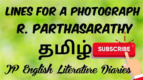 PARTHASARATHY IN LINES FOR A PHOTOGRAPH SUMMARY Ebook Kindle Editon