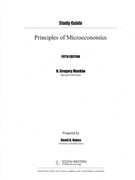 PBS Telecourse Study Guide for Mankiw s Principles of Microeconomics 3rd Doc