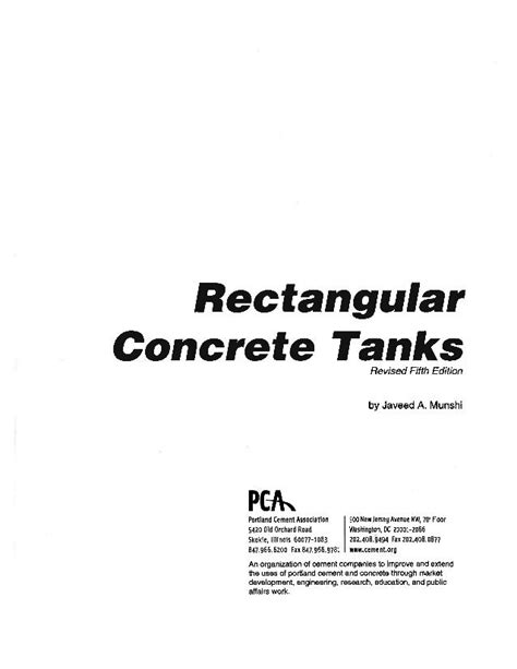 PCA RECTANGULAR CONCRETE TANK DESIGN MANUAL Ebook PDF