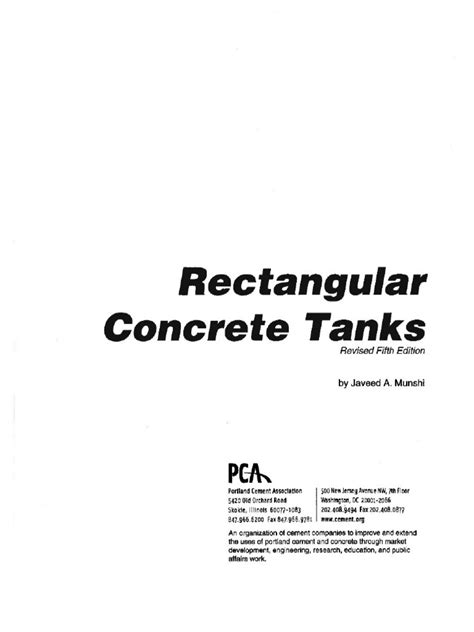 PCA RECTANGULAR CONCRETE TANK DESIGN MANUAL Ebook PDF