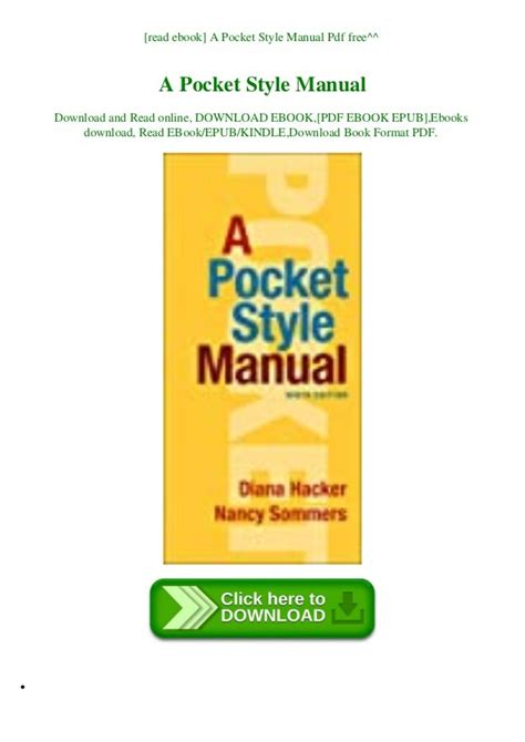 PDF A Pocket Style Manual 6th Edition Ebook ndesoo Reader