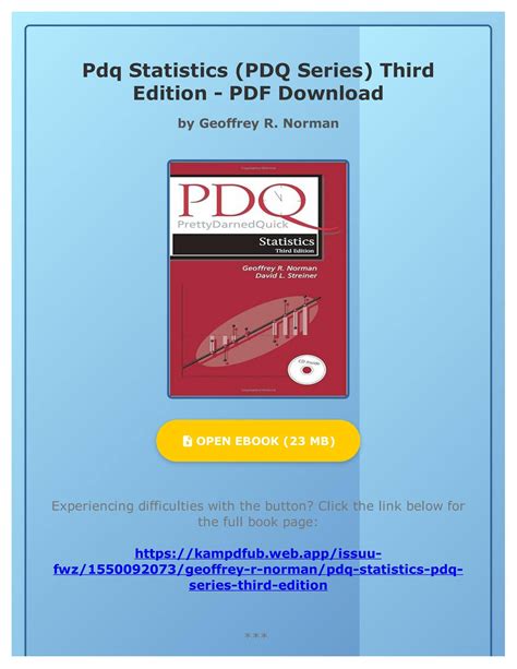 PDQ Statistics Ebook PDF