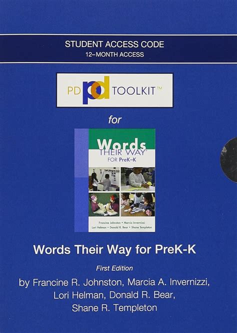 PDToolKit Component Access Card for Words Their Way for PreK-K Kindle Editon