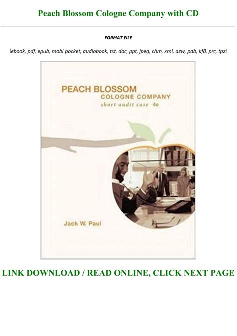 PEACH BLOSSOM COLOGNE COMPANY ANSWERS Ebook Doc