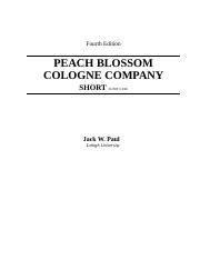 PEACH BLOSSOM COLOGNE COMPANY ASSIGNMENT 3 Ebook PDF