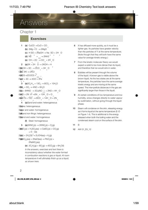 PEARSON SUCCESSNET ANSWER SHEET CHEMISTRY Ebook Epub