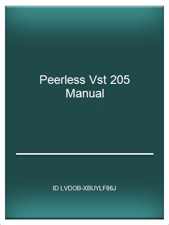 PEERLESS VST 205 MANUAL Ebook Reader