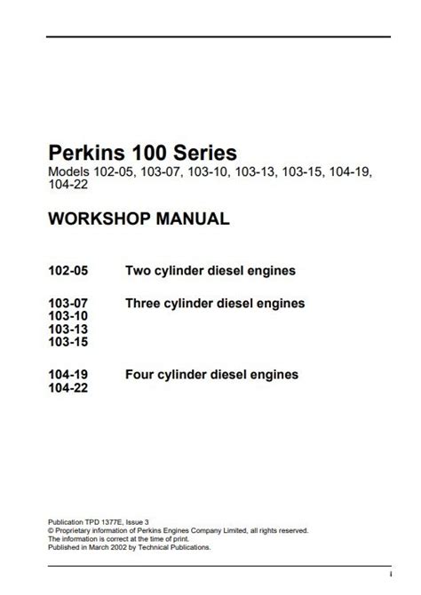 PERKINS 104 22 WORKSHOP MANUAL Ebook Doc