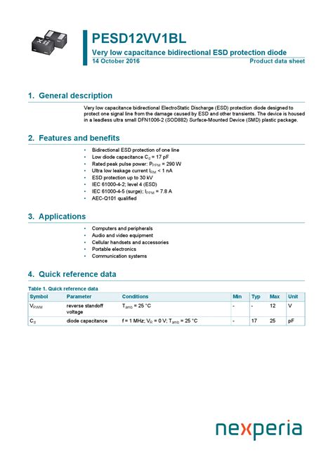 PESD12VV1BL,315: A Comprehensive Guide to Its Applications and Benefits