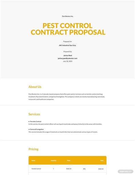 PEST CONTROL SERVICE PROPOSAL LETTER Ebook Epub