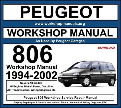 PEUGEOT 806 WORKSHOP MANUAL Ebook Doc