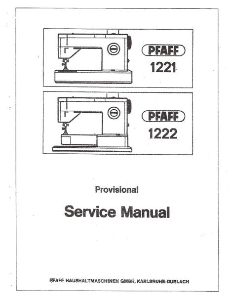 PFAFF 1222 SERVICE MANUAL Ebook Reader