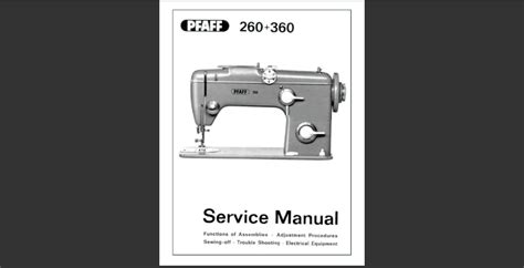 PFAFF 360 SERVICE MANUAL Ebook Doc