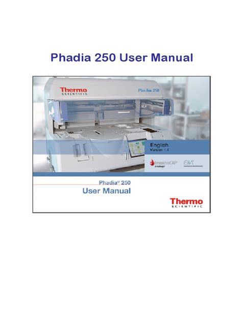 PHADIA 250 USER MANUAL Ebook Reader