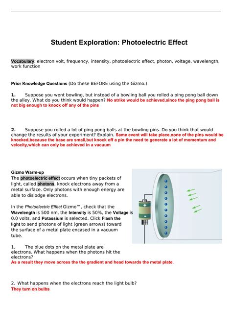 PHOTOELECTRIC EFFECT GIZMO ANSWER KEY Ebook PDF