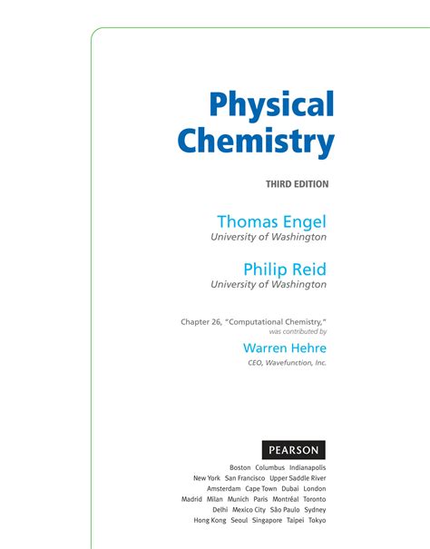 PHYSICAL CHEMISTRY ENGEL 3RD EDITION SOLUTION MANUAL Ebook Epub