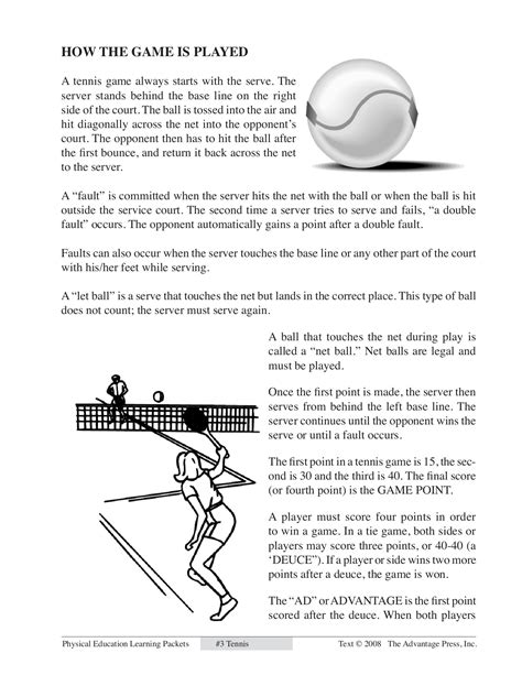 PHYSICAL EDUCATION LEARNING PACKETS 3 TENNIS ANSWERS Ebook Epub