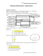 PLANETARY ORBIT SIMULATOR STUDENT GUIDE ANSWER KEY Ebook PDF