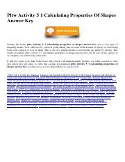 PLTW ANSWER KEY PHYSICAL PROPERTIES Ebook PDF