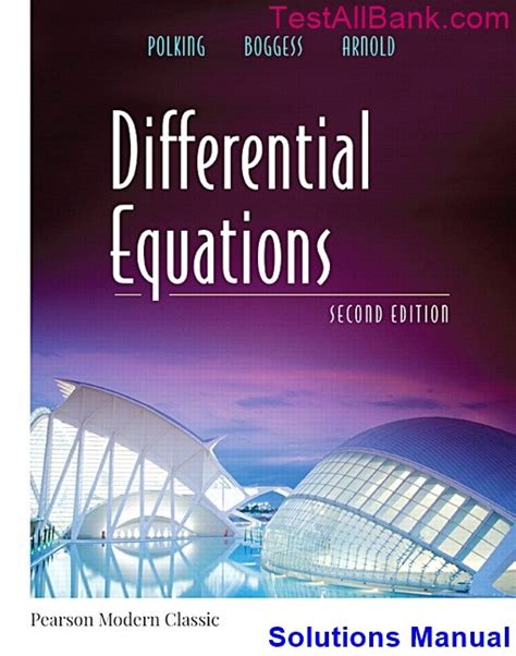 POLKING DIFFERENTIAL EQUATIONS SOLUTIONS MANUAL Ebook PDF