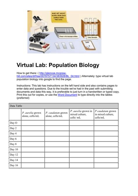 POPULATION BIOLOGY VIRTUAL LAB ANSWER Ebook Reader