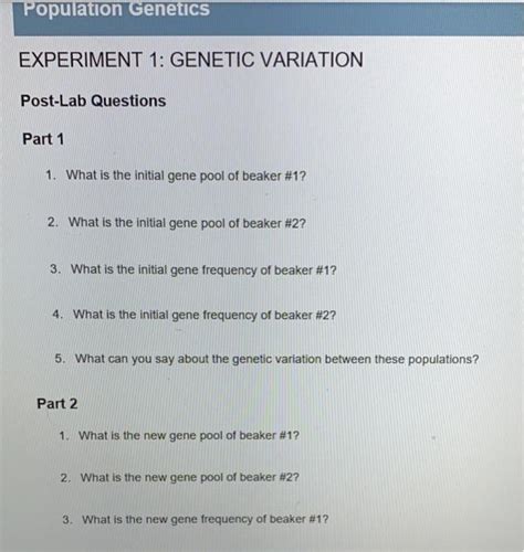 POPULATION GENETICS LAB ANSWERS KIM FOGLIA Ebook Doc