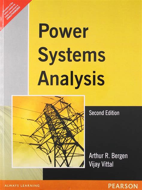 POWER SYSTEMS ANALYSIS BERGEN Ebook Kindle Editon