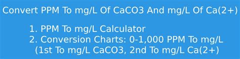 PPM Converted to Mg/L: A Comprehensive Guide