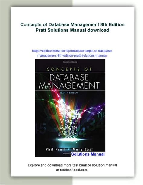 PRATT ADAMSKI CONCEPTS OF DATABASE MANAGEMENT SOLUTIONS Ebook PDF