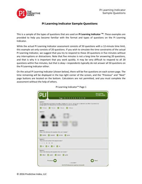 PREDICTIVE LEARNING INDICATOR TEST SAMPLE QUESTIONS Ebook PDF