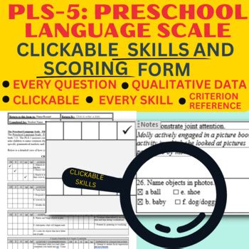 PRESCHOOL LANGUAGE SCALE 5 SCORING MANUAL Ebook PDF