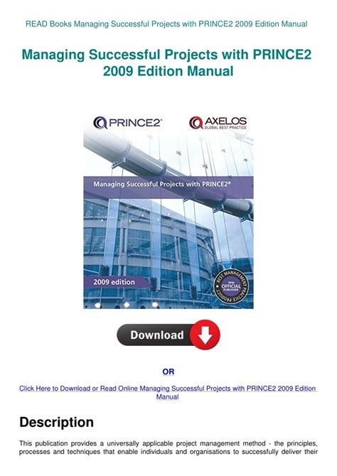 PRINCE2 MANUAL 2009 Ebook Epub