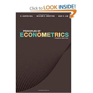 PRINCIPLES OF ECONOMETRICS 4TH EDITION SOLUTIONS HILL Ebook PDF