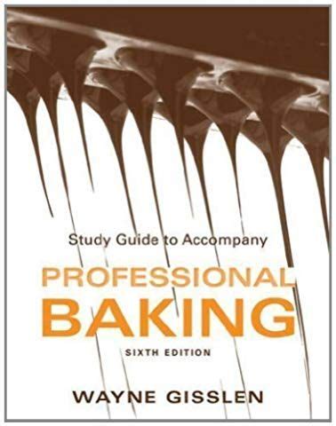 PROFESSIONAL BAKING 6TH EDITION STUDY GUIDE ANSWERS Ebook PDF