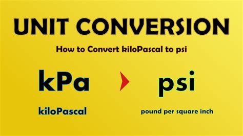 PSI to KPA: Convert Pounds Per Square Inch to Kilopascals with Ease