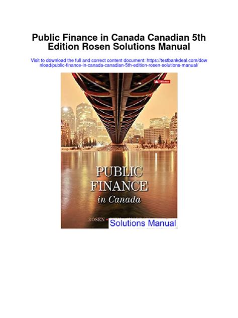 PUBLIC FINANCE IN CANADA ROSEN SOLUTION MANUAL Ebook PDF