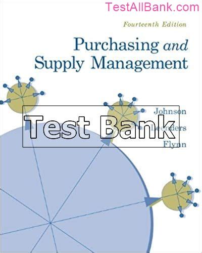 PURCHASING AND SUPPLY MANAGEMENT 14TH EDITION TESTBANK Ebook Epub