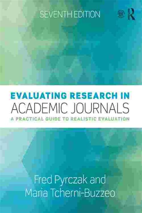 PYRCZAK F EVALUATING RESEARCH IN ACADEMIC JOURNALS Ebook Kindle Editon