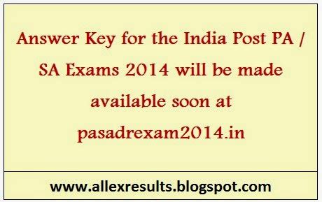 Pa India Post Answer Key Tn 2014 Reader