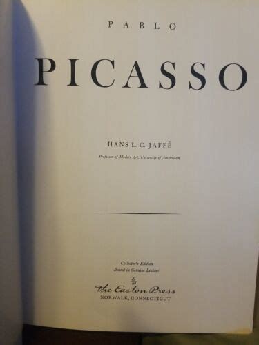 Pablo PICASSO by Jaffe 1983 HC 1st ed EASTON PRESS leatherbound NEW