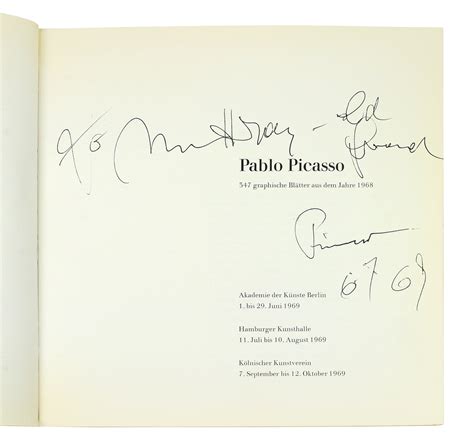 Pablo Picasso 347 Graphische Blatter aus der Jahre 1968