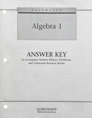 Pacemaker Algebra 1 Ch 13 Answers PDF