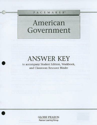 Pacemaker American Government 3rd Edition Answer Key PDF