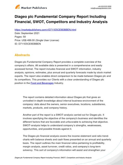 Paddy Power plc Fundamental Company Report Including pdf Reader