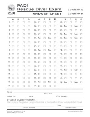 Padi Divemaster Exam Answer Key Arabic Reader