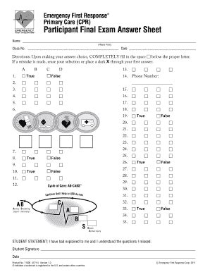 Padi Efr Answer Key PDF