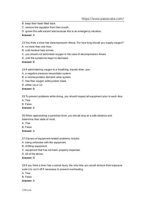 Padi Rescue Diver Exam Answers Doc