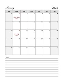 Pages Calendar Template