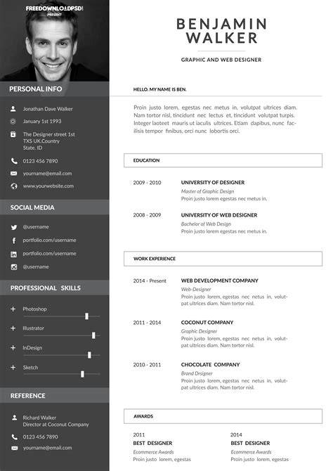 Pages Cv Template